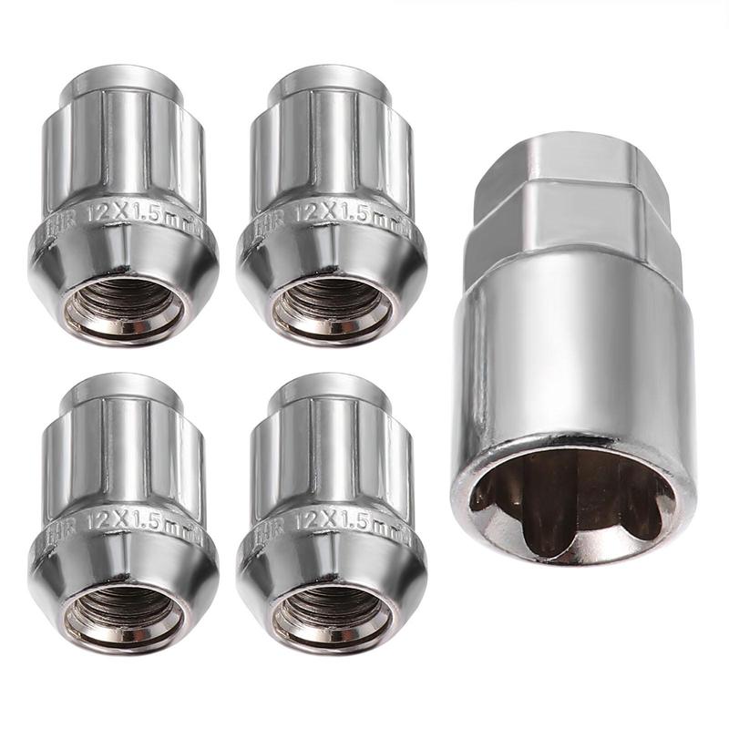 4 Pcs Tire Wheel Anti-theft Nut Cars Rod Coupling Nuts Carbon Steel Locking