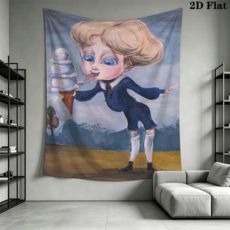 The Boring Blue Boy Pattern Home Decor Tapestry, Wall Hanging, Decorative RV Wall Cloth.SGT0917533
