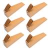6pcs Door Stopper Wedge Polished Glossy Compact Wooden Firefighter Door Stopper for Home Apartment