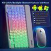 Wireless Bluetooth Backlit Keyboards RGB Colorful Gradient Luminous Mini Keyboard And Mouse Set For Samsung Tablet