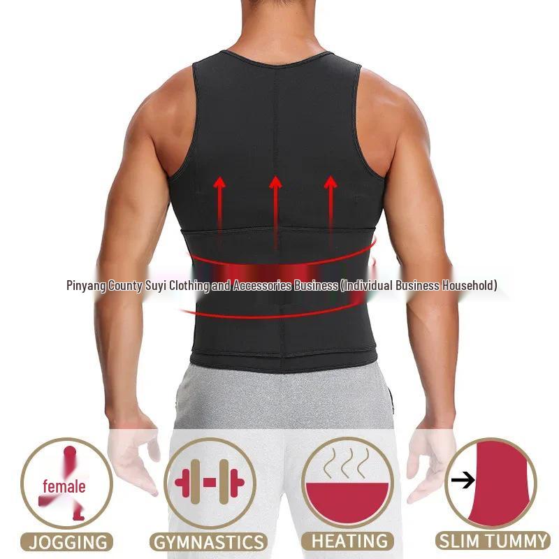 Pánský tvarovací vestový korzet s dvojitým pasem ve velkých velikostech - Sportovní fitness kontrola břicha