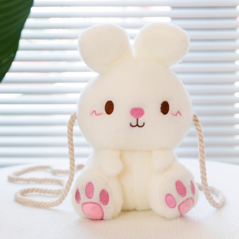 Cartoon Bunny Plush Bag Candy Multicolor Kawai Girl Creative Cute Shoulder Bag for Girls Kids