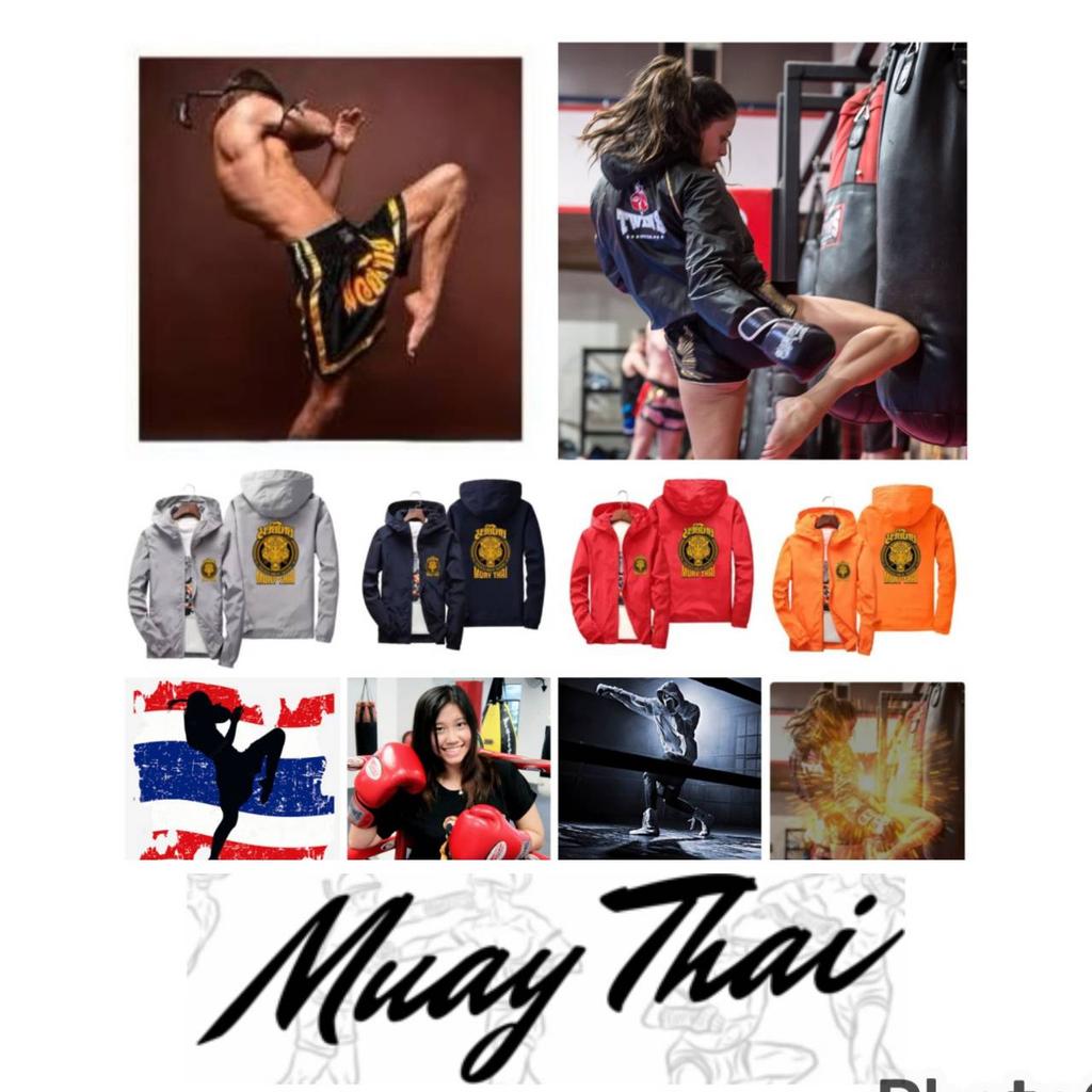 Kickbox Box Tiger Muay Thai MMA UFC Bunda Mikina s kapucí Dlouhý rukáv Unisex Muži Ženy Zip Polyester Cvičení Potisk Trénink