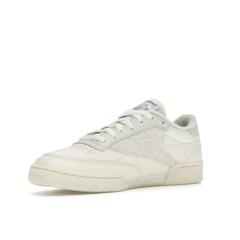 Awake NY x Reebok Club C 85 Branco Pele de Cobra Tênis Unissex Creme Sandtrap Giz H03328