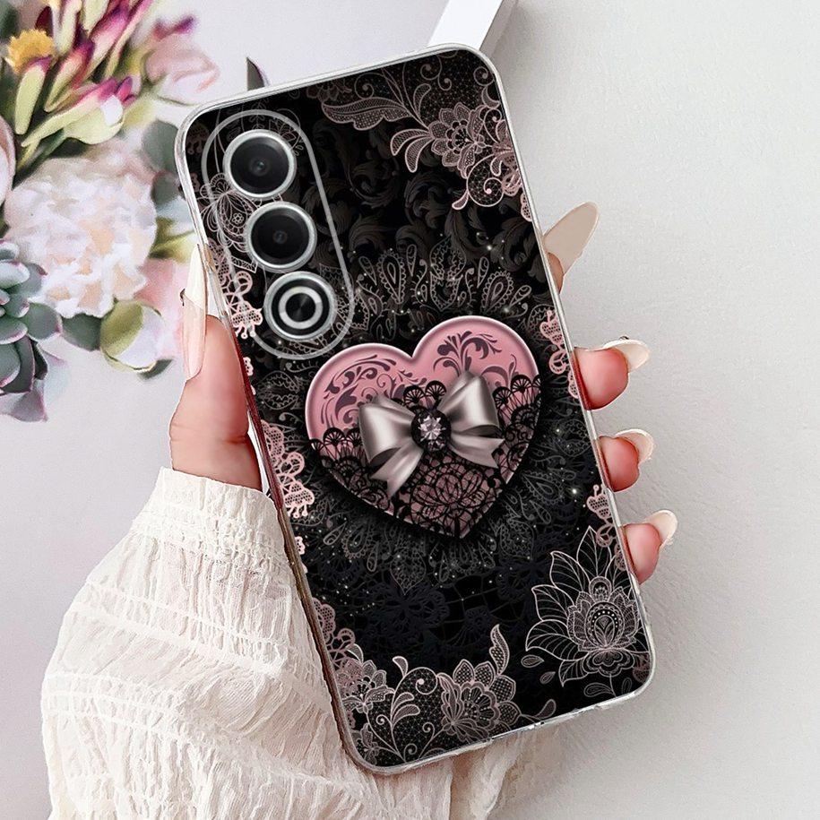 For OPPO K12x A80 Case 2024 New Fashion Love Heart Soft Silicone Back Cover For OPPO A3 Pro 5G CPH2639 A 80 K 12x CPH2667 Bumper