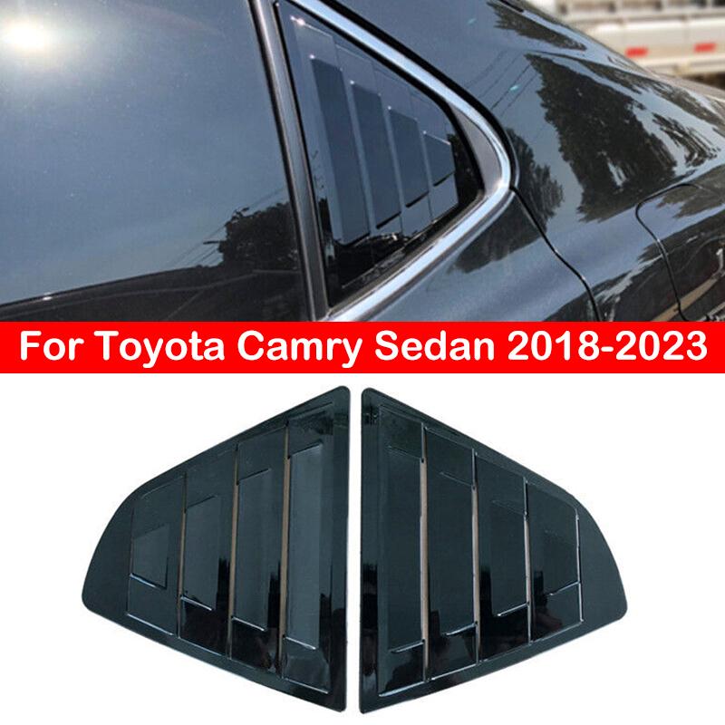 For Toyota Camry Sedan 2018      Car Rear Louver Window Side Shutter Cover Trim Sticker Vent Scoop ABS Auto