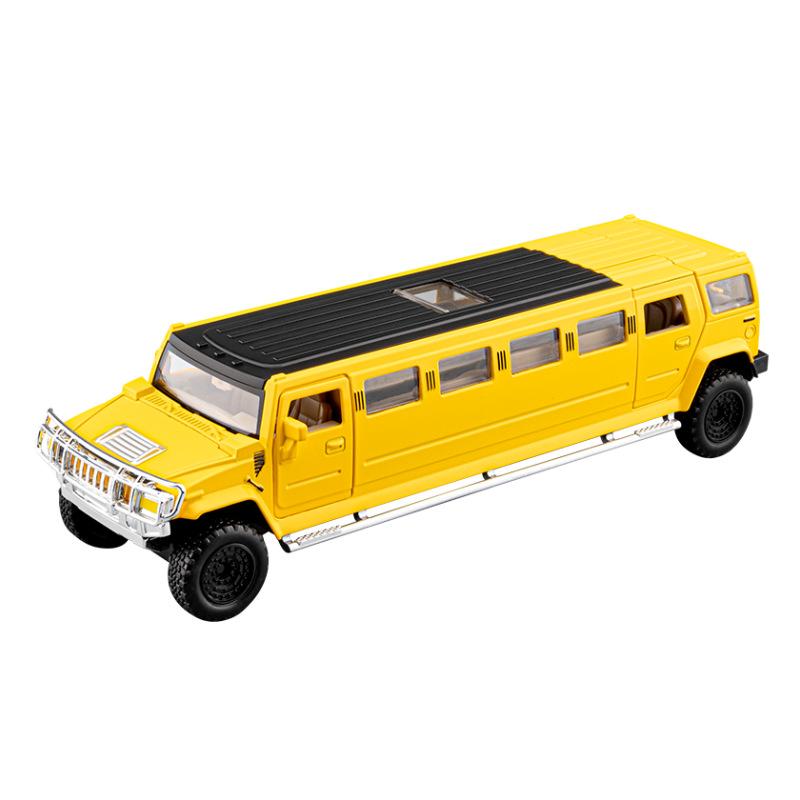 

1:32 Lengthened Car Simulation Alloy Car Model Sound and Light Pull Back Toy Car Ornament Wholesale