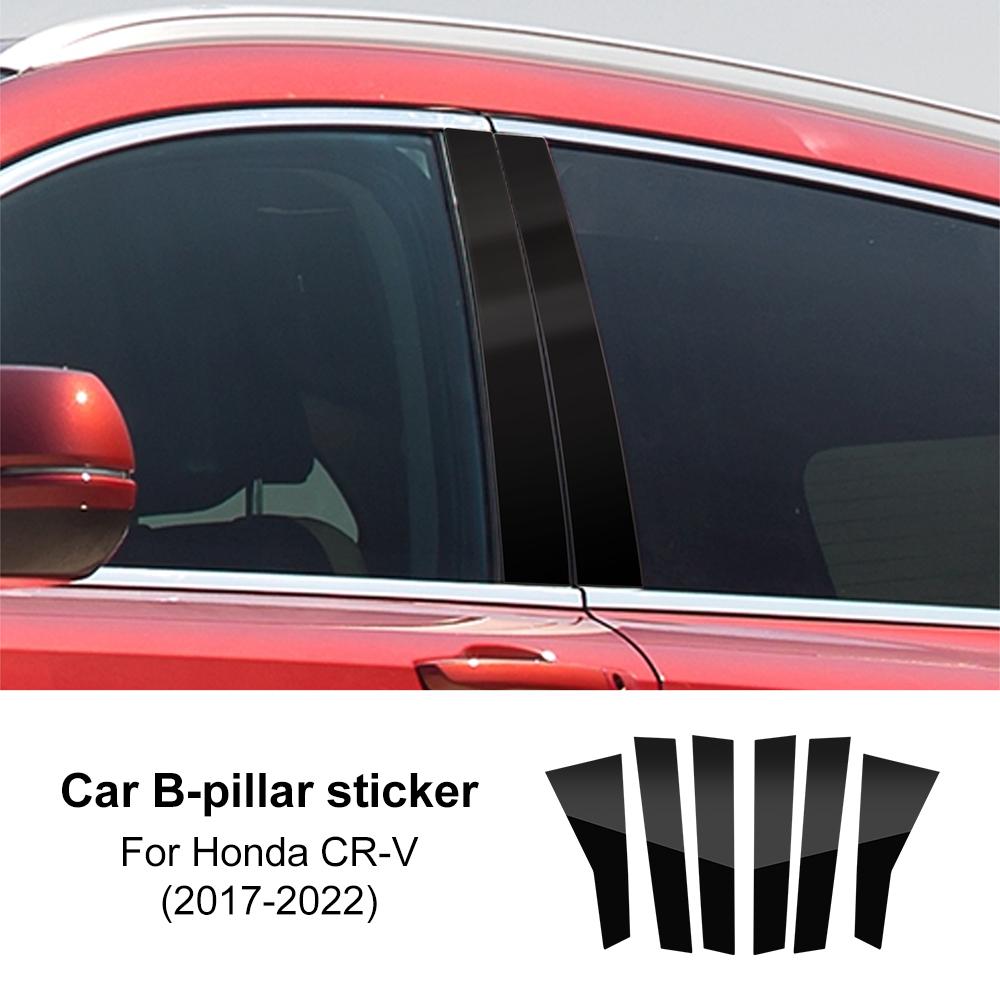Glossy Black B Pillars Sticker Carbon Fiber Style For Honda CR-V CRV 2007-2012 2013 2014 2015 2016 2017 2018 2019 2020 2021 2022