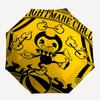 Bendy and the Ink Machine Theme Automatic Umbrella, Lightweight & Portable, 8 Rib, Perfect for Outdoor Travel, Birthdays, Christmas, Gifts.