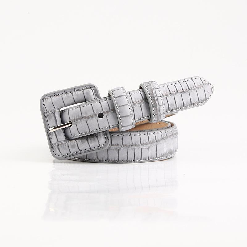 New Sweet and Light Luxury Japanese and Korean Women's Belts Fashion Decorative Belts for Women Stone Pattern Buckle Belts for Women