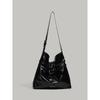 Korean Niche Design Motorcycle Bag High-End Large Capacity Tote Bag New Oil Wax Leather Wrinkled Drawstring Crossbody Bag