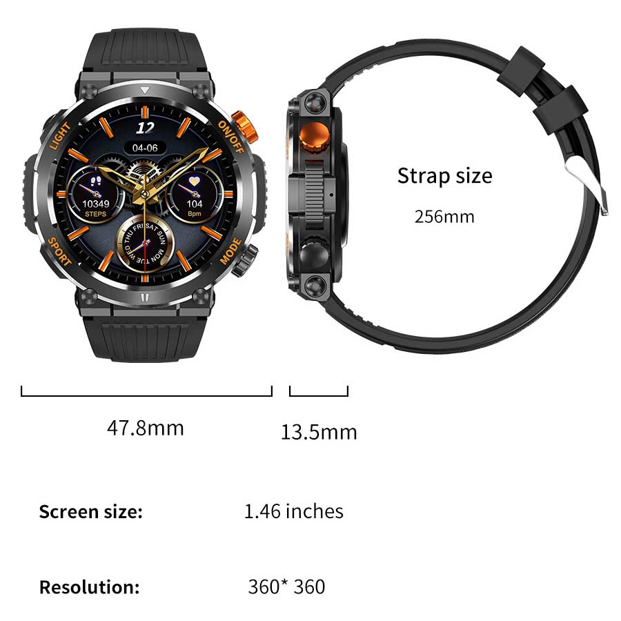 LUCKY START New Smart Watch Heart Rate Monitoring Bluetooth Call Voice Assistant GPS Sports Trajectory Waterproof Fitness SmartWatch