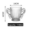 Large Capacity Glass Ice Bucket, Creative Red Wine and Beer Insulated Bucket, Household European Style Chilled Champagne Bucket