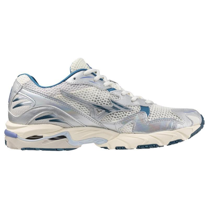 Mizuno Wave Rider 10 White Silver Blue Sneakers D1GA243101