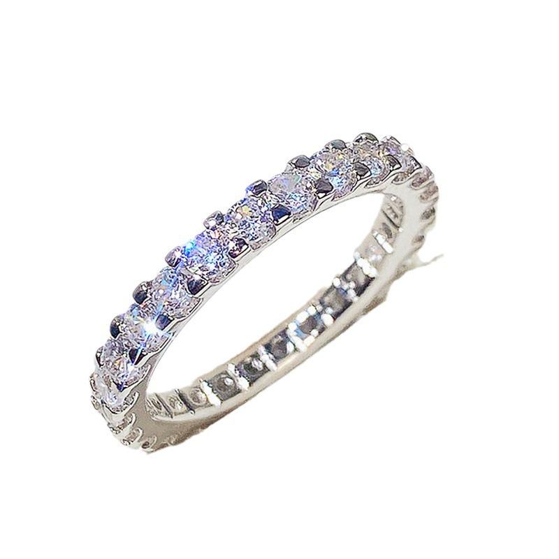 Minimalist Baby's Breath Zircon Ring: High-End Luxury Cold Style Fashion Jewelry for Women