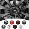 4pcs/set 3D Car Wheel Center Hub Caps Sticker  Auto Emblem Wheel Center Cap for Model 3 Model X Model S Coil Mod WYE K80