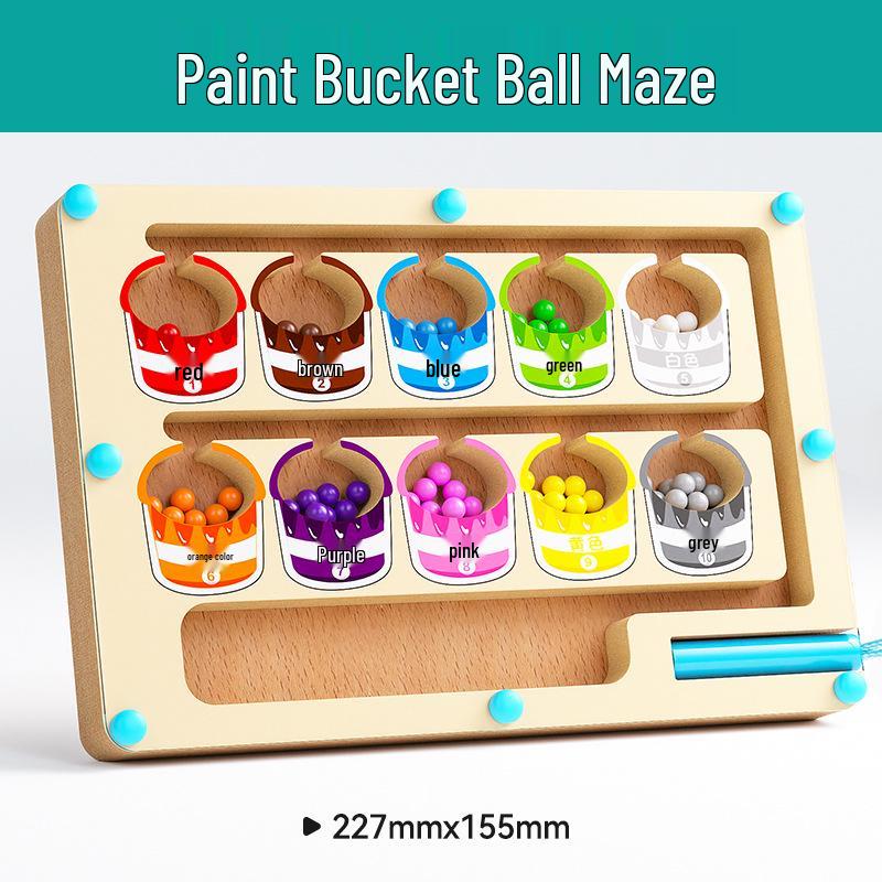 Children's Wooden Educational Color Sorting Maze Toy