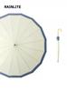 Rainlite Japanese and Korean Small Fresh Long Handle Umbrella 16 Bone Large Straight Rod Sunny Umbrella Windproof Wood Curved Handle Umbrella