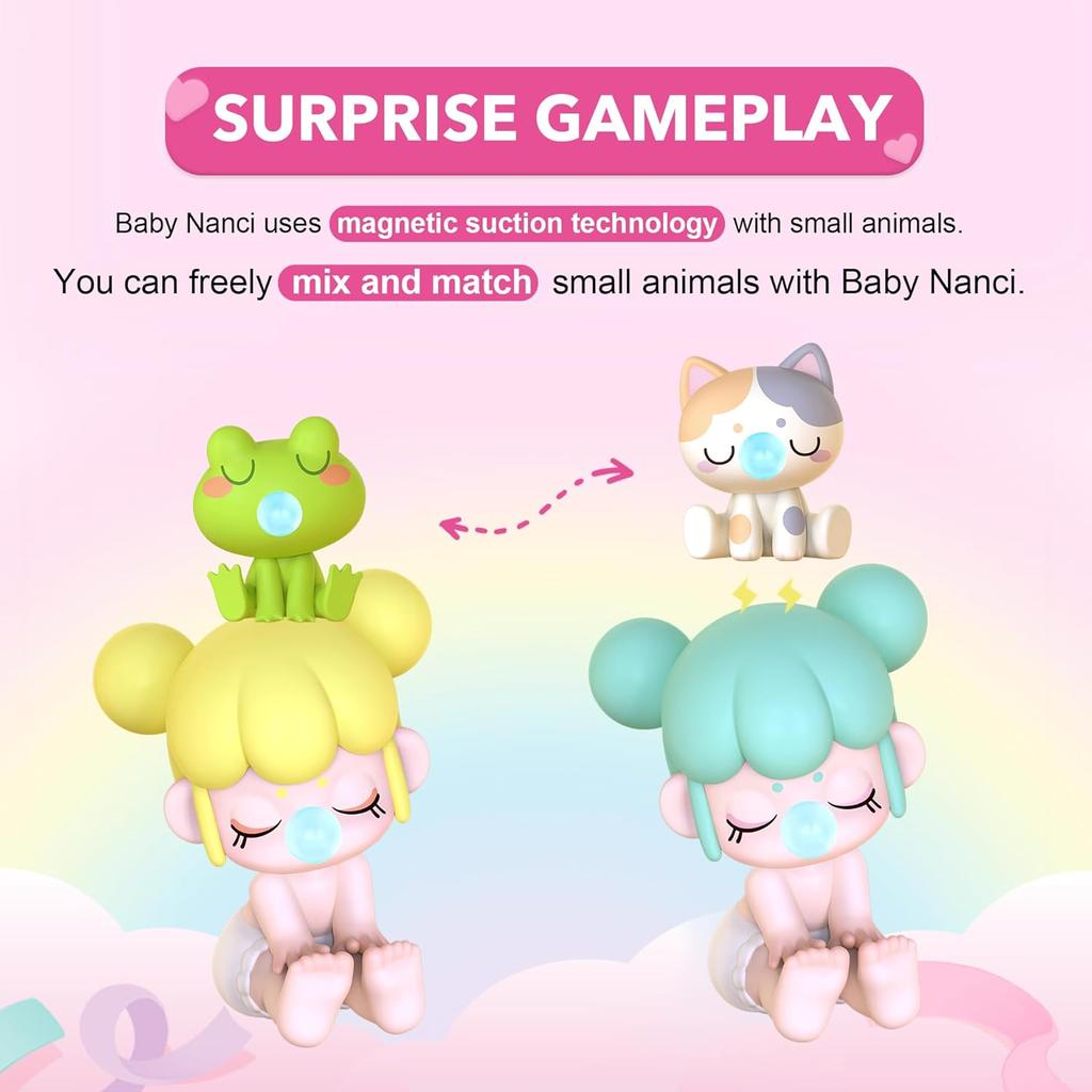 Rolife Blind Box BabyNanci Seatmates Series, 1PC Cute Blind Box Action Figure, Popular Collectible Toy Creative Kits for Birthday Gifts/Christmas