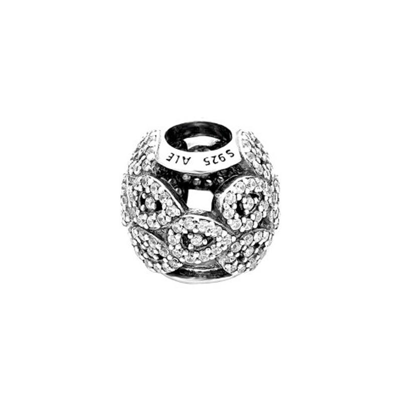 Pandora 925 Silver Layered Charm Drop Beads Women's Silver 796271CZ