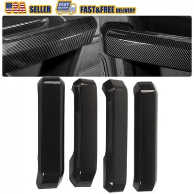 For Ford F150 2015- Carbon Fiber Interior Inner Door Handle Cover Trim 4Pcs