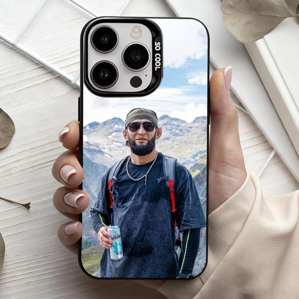 K-Khamzat C-Chimaev-v Phone Case For iPhone17,16,15,14,13,12,11 Plus,Pro Max Candy Silver Plated Inside Cover