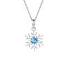 Elegante Damen Schneeflocken Anhänger Halskette - Leichtes Luxusdesign, Weihnachtsgeschenk 2022 Schlüsselbeinkette.