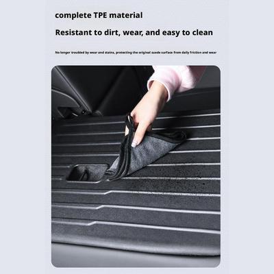  for Tesla New Launch 2025 Front And Back Trunk Mat TPE Carpet Waterproof Weather-resistant Pads Up And Down Layer Mats