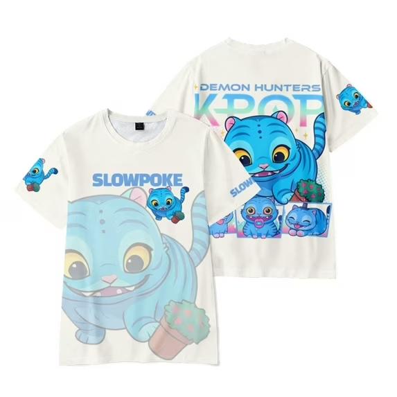 Kids T-shirts KPop Demon Hunters 3D Print Anime Children's Short Sleeve T-shirt