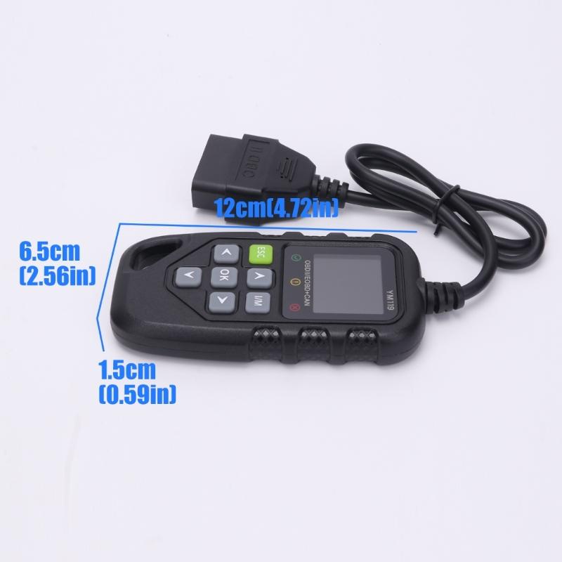 Engine Fault Code Reader, Automotive Fault Diagnostic Tool with Handheld Controls and Color Screen, Reads and Erases Stored Engine Trouble Codes