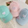 Cotton Love Heart Baseball Cap Embroidery Peaked Cap Fashion Sun Hat  Sports