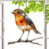 Sonnenfänger Acryl Fensterhänger Garten Sonnenfänger Hohe Transparenz Klar Buntglas Ornament mit Vogelmustern für Zuhause