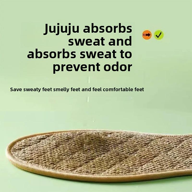 Mugwort Cotton And Linen Anti-odor Insoles Soft Soles Strong Sweat Absorption Breathability And Deodorization