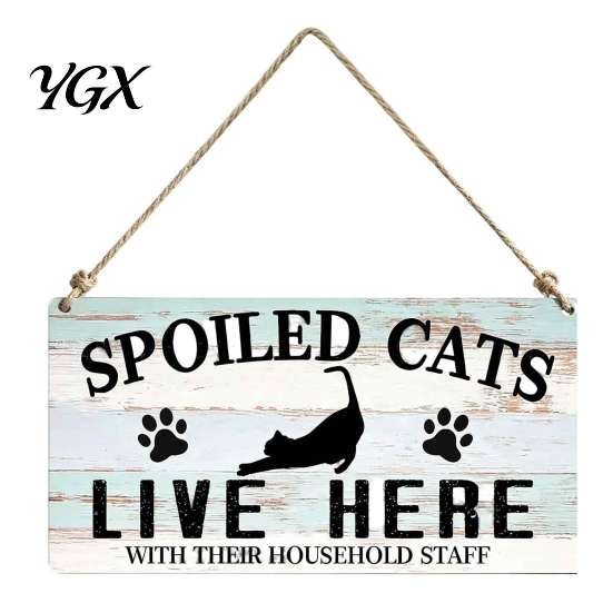 Hanging Wood Sign for Pets Pet House Wooden Door Sign, Rustic Farmhouse Dog Wall Plaque, Lover Gift Ideas Vintage Home Decor, Housewarming Lovers