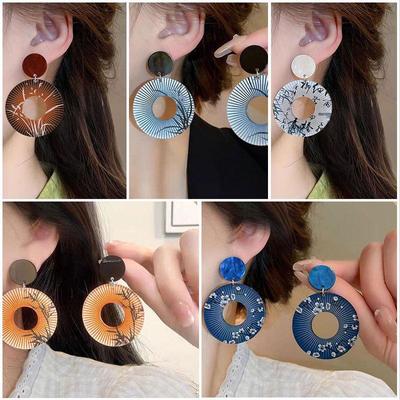 Elegant Ink Bamboo Earrings: High-End Chinese Style, 925 Silver Needle, Luxurious Niche Design