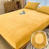 Warm and Thick Winter Fitted Sheet Non Slip Adjustable Mattress Covers Soft Velvet Bed Covers Mattresses Protective Covers