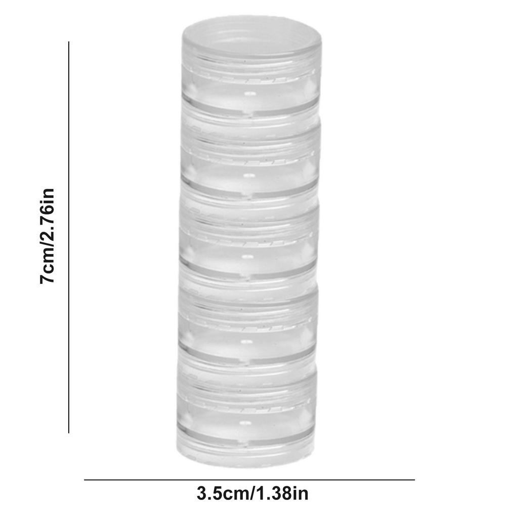 Travel Cosmetic Jar Empty Stackable Jars Loose Power Pot Eye Shadow Powder Small Portable Bottles