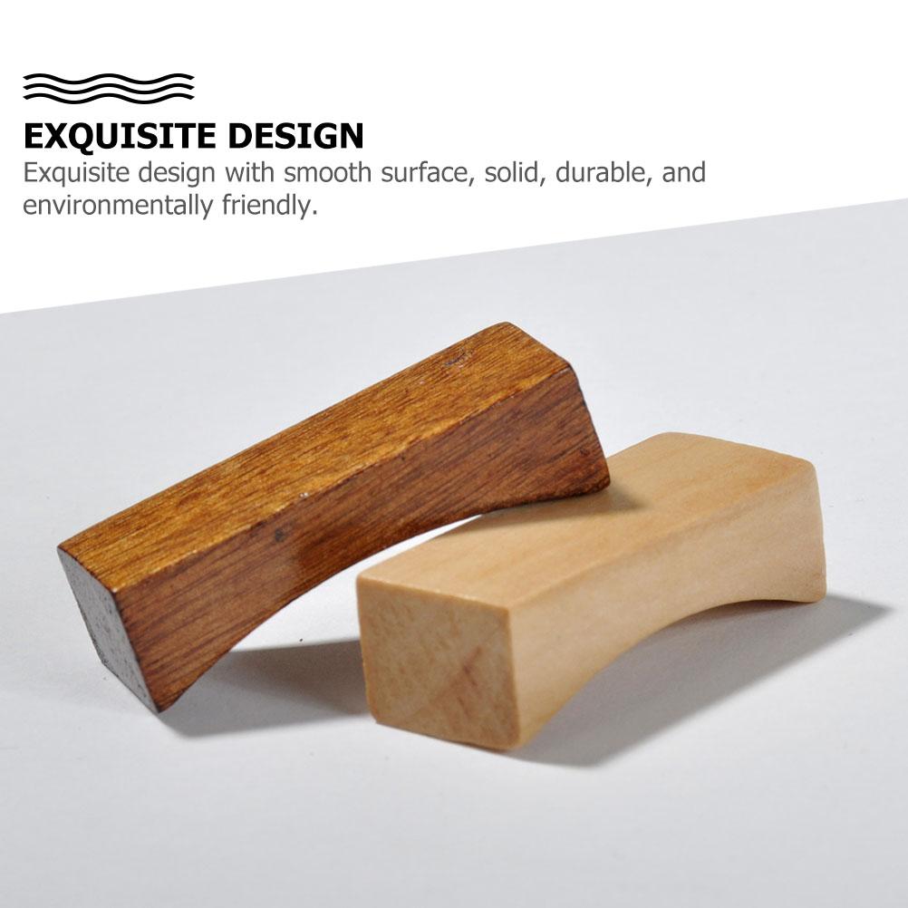 12 Stück Essstäbchenablage Einzeln Konkav Chinesischer Pinselständer Holz Schlichte Essstäbchen