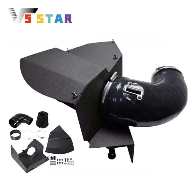 Hochwertiges Leichtgewichtige Aluminiumlegierung Kaltluftansaug-Kit für 2019-2022 BMW 320I 330I G20 G21 B48 Motor Schwarz IP-1021