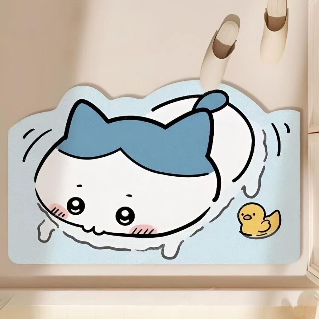 Floor Mat Bathroom Absorbent Non-slip Mat Cartoon Cute Special-shaped Foot Mat Household Non-slip Mat Washable Diatom Mud Floor Mat