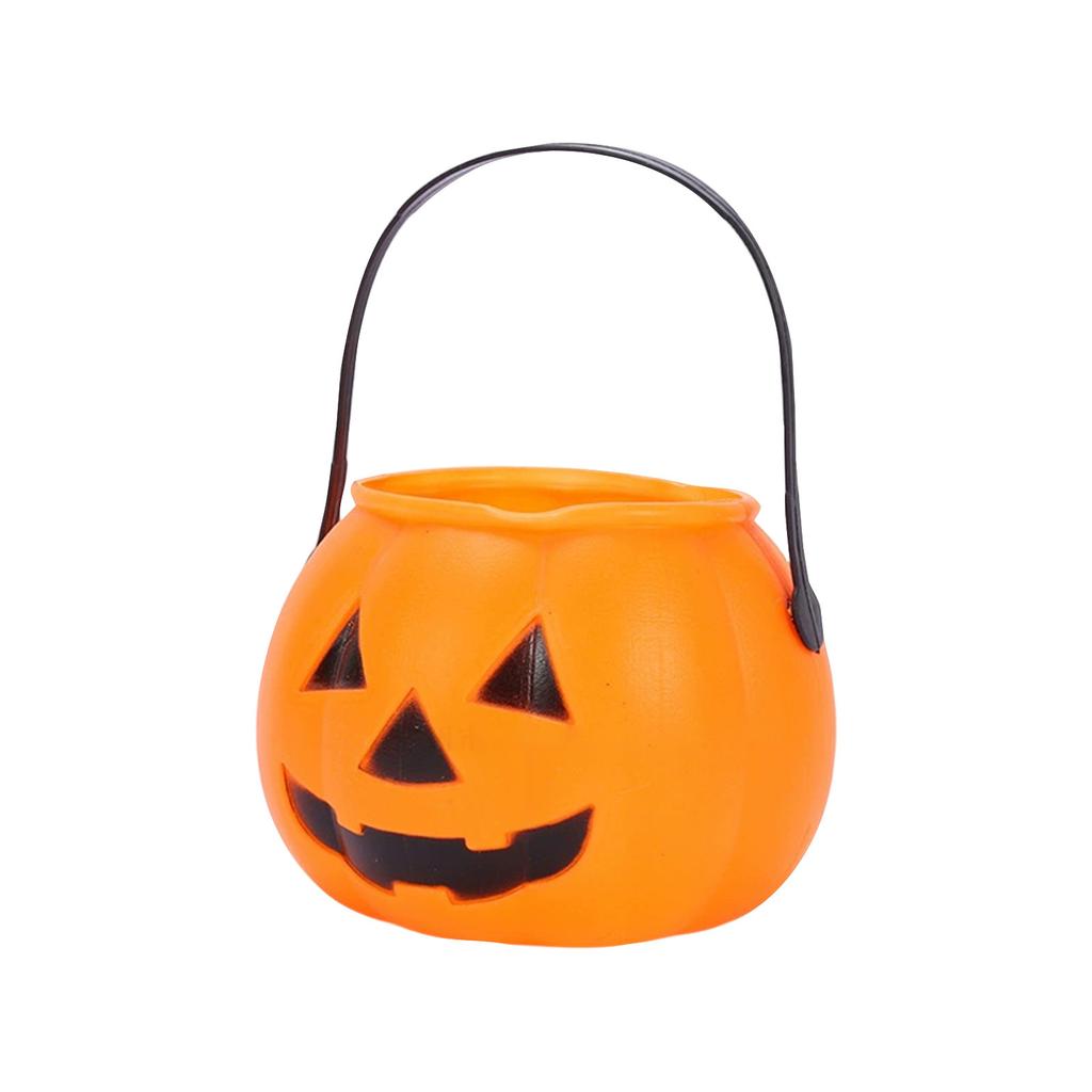 1 Pcs Halloween Portable Box Children Trick Or Candy Pail Holder (Orange),Halloween Decorations