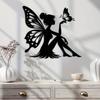 Modern Laser Cut Metal Wall Sculpture 15.75in Fairy Design for Home Garden Yard Decor Indoor Outdoor