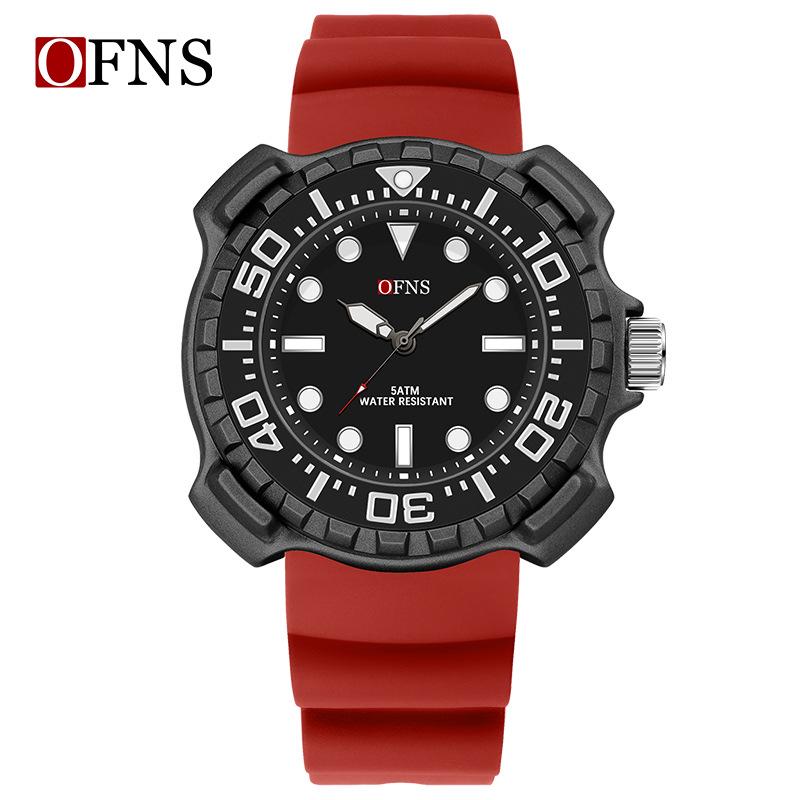 OFNS Luminous Waterproof Quartz Watch - Fashionable Men's and Women's Simple Design with Japanese Movement.