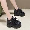 Fashion 9.5CM Spring Women Casual Sneaker Autumn Lace Up High Platform Shoes Thick Sole Sport Dad Shoes Woman Sneakers Chaussure Femme
