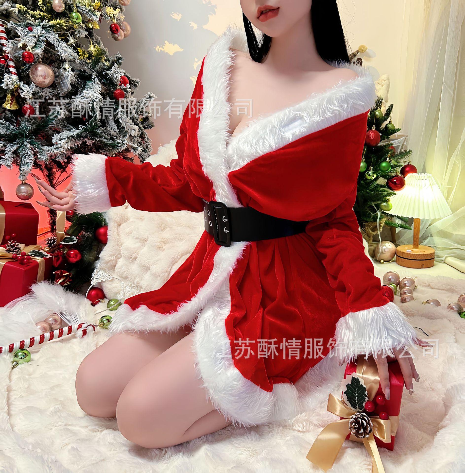 

Christmas show Halloween hit gram Santa suit party party play costume new one size fits all