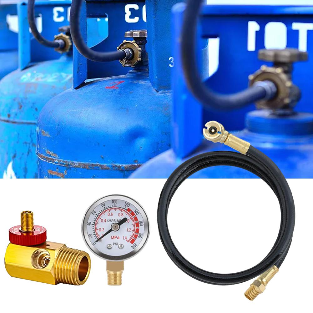 Practical Air Tank Repair Kit Safety Valve 1/2\" MNPT 1/4\" FNPT 1/8\" FNPT Air Tank Hose Assembly Air Tank Valve