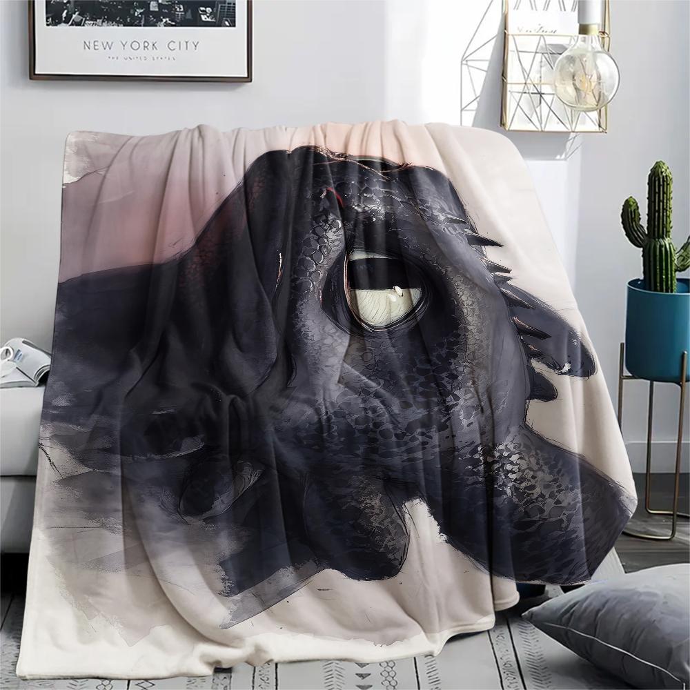 Coperta Stile Oscuro Senza Denti, Coperta Accogliente per Fan di Dragon Trainer, Regalo Perfetto.chl