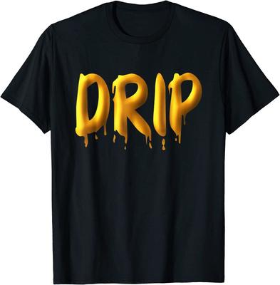 Drippy Yellow Dripping Letters Hip Hop Unisex T-Shirt