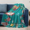 TU Festive Christmas Throw Blanket Cozy Reversible Holiday Home Decor Gift Reindeer Snowflakes Merry Xmas Patterned Fleece