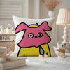 Weird Expression Doodle Cushion Cover Pattern Printed Pillowcase For Living Room Sofa Cushion Cover & Bedroom Decor